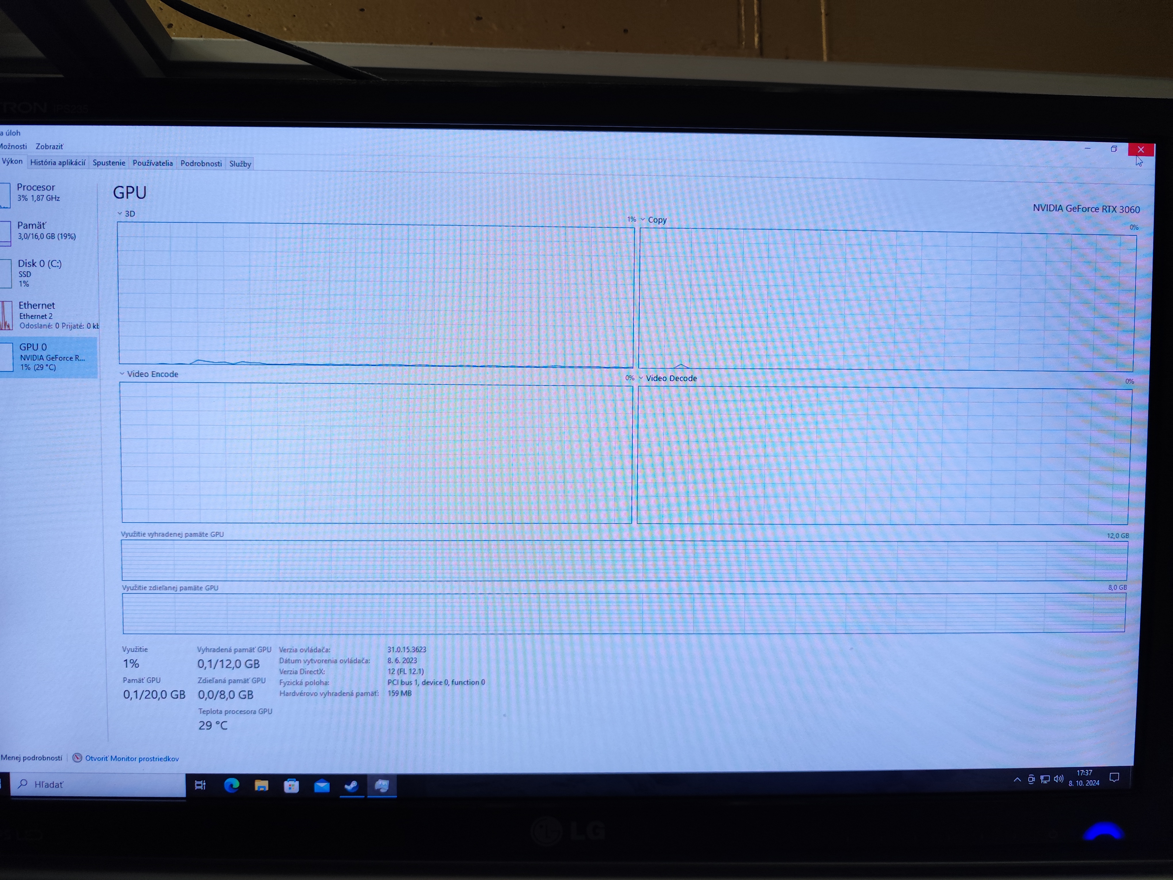 RTX 3060 rozpoznaná systémom po oprave VRM