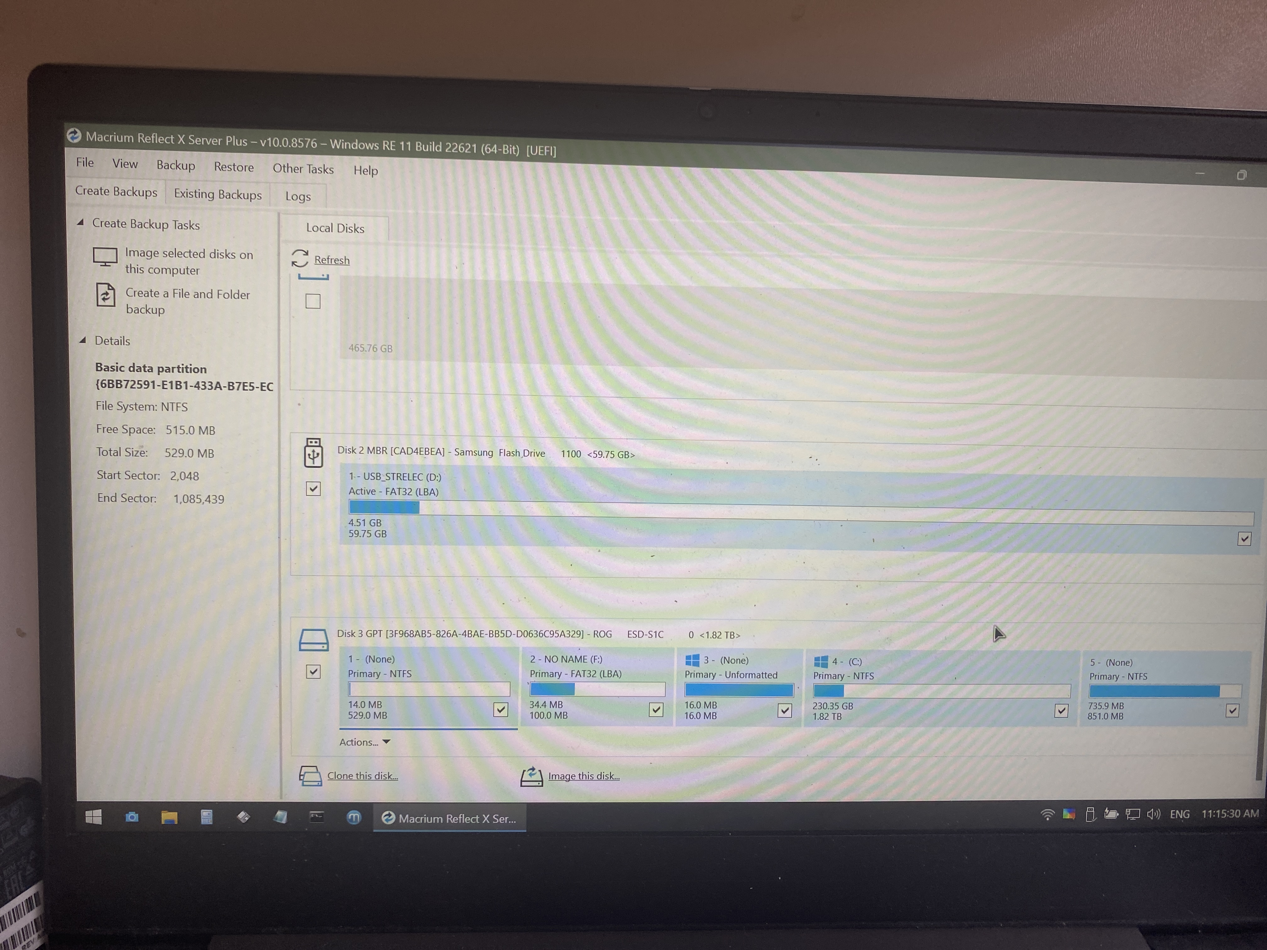 Pôvodné systémové úložisko počas diagnostiky zacyklenej automatickej opravy.