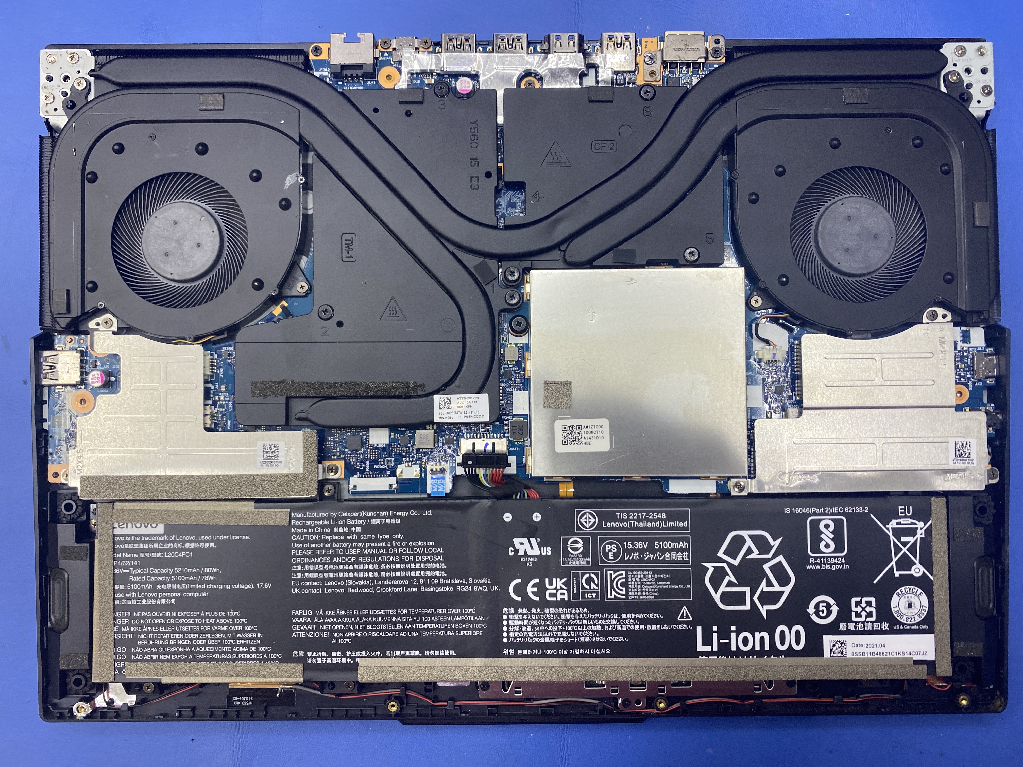 Lenovo Legion po montáži chladenia