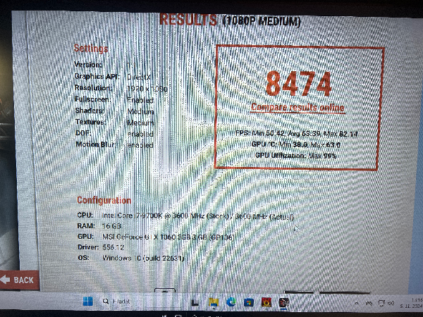 Unigine Superposition výsledok GTX 1060 po oprave: 8474 bodov